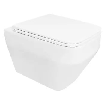 Унитаз подвесной безободковый Azario Moneo AZ-0062 с крышкой микролифт, белый