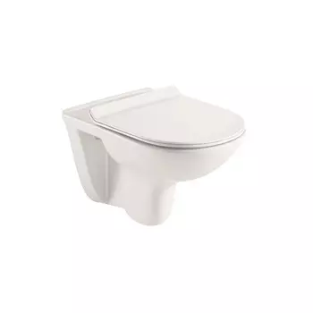 Унитаз подвесной безободковый Azario Pavia с крышкой микролифт, 36 см, белый