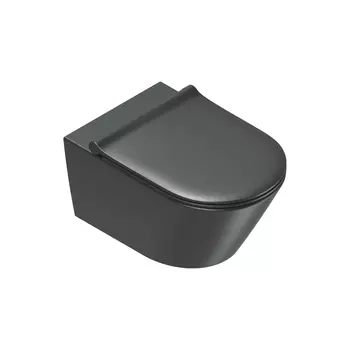 Унитаз подвесной Catalano Zero 0111550022 черный матовый, без крышки