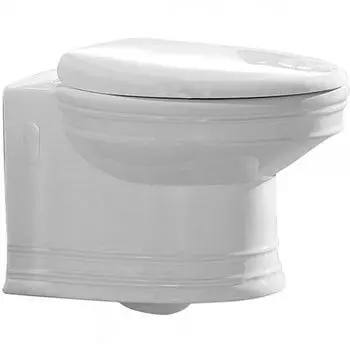 Унитаз подвесной CeramaLux 2021 с крышкой микролифт, белый глянцевый