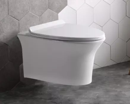 Унитаз подвесной CeramaLux CL-2100 с сиденьем микролифт, белый