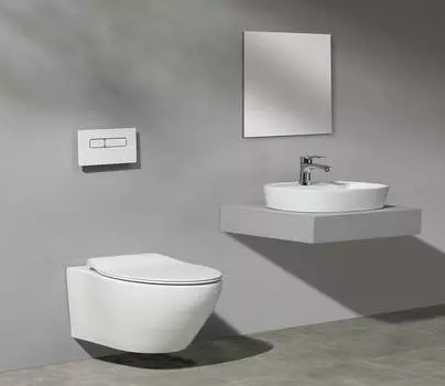 Унитаз подвесной CeramaLux CL-2101 с сиденьем микролифт, белый