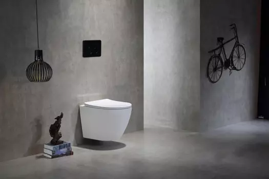 Унитаз подвесной CeramaLux TR2196 с сиденьем микролифт, белый