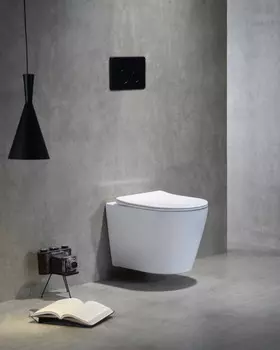 Унитаз подвесной CeramaLux TR5178 с сиденьем микролифт, белый