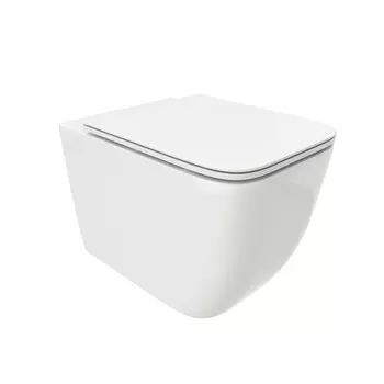 Унитаз подвесной Ceruttispa Mimi Aria CT8908 безободковый, с сиденьем микролифт, белый