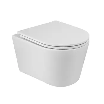 Унитаз подвесной Cezares Liner CZR-38083-49-TH-TOR/SC безободковый, с сиденьем микролифт, белый