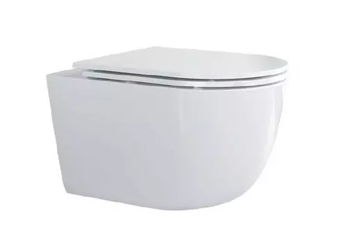 Унитаз подвесной Cezares Relax-Tor CZR-38088-49-TH-TOR/SC безободковый, с сиденьем микролифт, белый