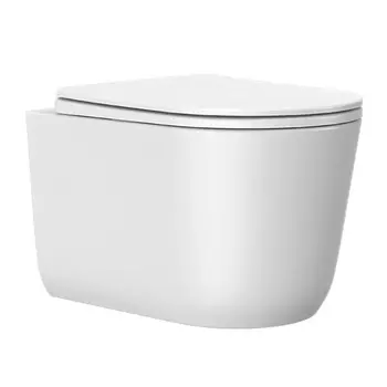 Унитаз подвесной Comforty CF3C789WH безободковый, с сиденьем микролифт, белый