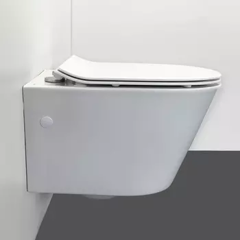 Унитаз подвесной Comforty CF3C797WH безободковый, с сиденьем микролифт, белый