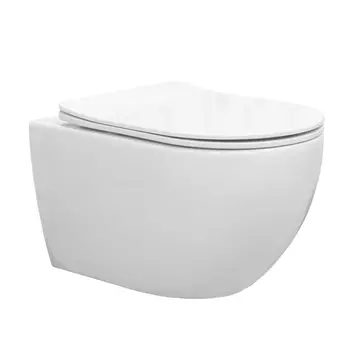 Унитаз подвесной Comforty CF40253T безободковый, с сиденьем микролифт, белый