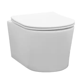 Унитаз подвесной Comforty CF40513R безободковый, с сиденьем микролифт, белый