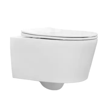 Унитаз подвесной Comforty CF41273WH безободковый, с сиденьем микролифт, белый