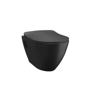Унитаз подвесной Creavit Terra TP325-00SM00E-0000 с функцией биде, черный матовый