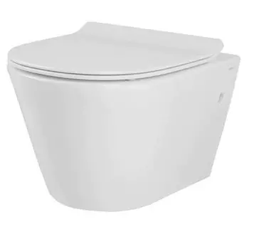 Унитаз подвесной Creo Ceramique Creo COMBO CR1100R белый безободковый с сиденьем микролифт