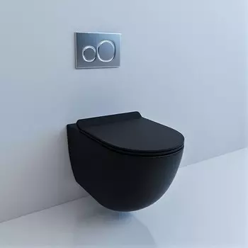 Унитаз подвесной Esbano FORTEX ESUPFORTBM черный матовый с крышкой микролифт