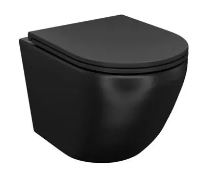Унитаз подвесной Iddis Blanco BLAR3BMi25 матовый черный, с крышкой микролифт