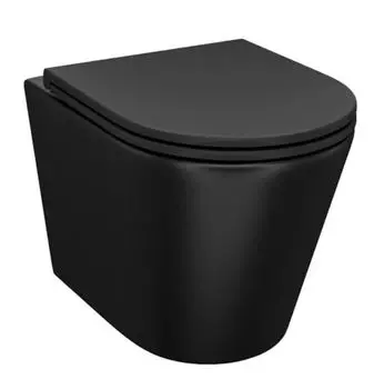 Унитаз подвесной Iddis Calipso CALR3BMi25 матовый черный, с крышкой микролифт