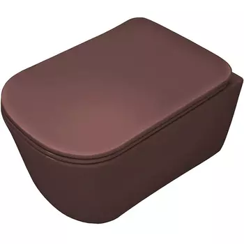 Унитаз подвесной Kerasan Tribeca 511475 безободковый, Borgogna matt