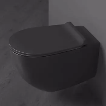 Унитаз подвесной Simas Vignoni VI18nero matt безободковый, черный матовый