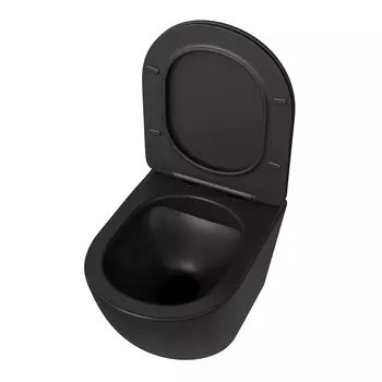 Унитаз подвесной Taliente Amato AM25010 Nero безободковый, черный матовый