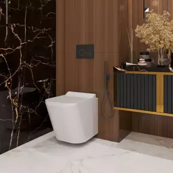 Унитаз подвесной Veconi Pulito с крышкой микролифт, белый глянец