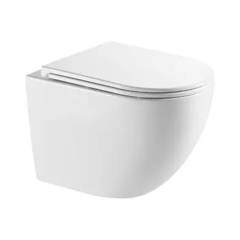 Унитаз подвесной Veconi Tondo с крышкой микролифт, белый глянец