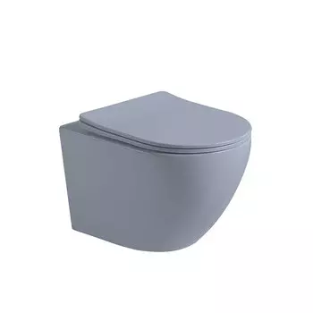 Унитаз подвесной Vincea Globo VT1-14SMO безободковый, ультратонкое soft-close сиденье, синий