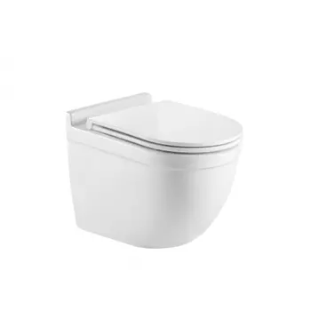 Унитаз подвесной WeltWasser WW HEIMBACH 043 GL-WT безободковый, с сиденьем микролифт, белый глянцевый