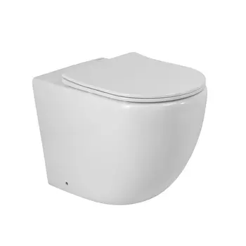 Унитаз приставной BelBagno Sfera-r BB2141CBR/SC безободковый, с крышкой микролифт, белый