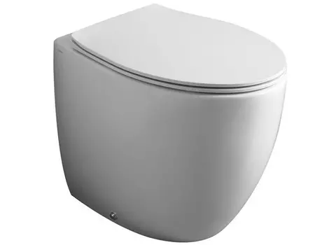 Унитаз приставной безободковый Simas Bormio BR 01 bia без сиденья