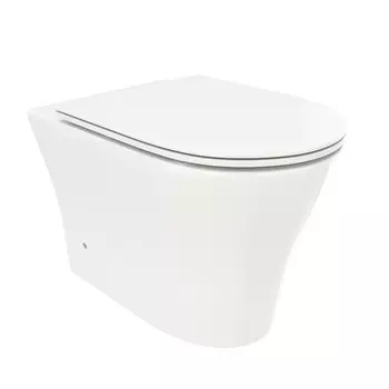 Унитаз приставной Ceruttispa Adige F CT8907 безободковый, с сиденьем микролифт, белый