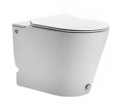 Унитаз приставной Ceruttispa Argentera Pulse CT7267 ИМПУЛЬСНЫЙ смыв 2 кнопки, тонкая крышка с микролифтом быстросъемная