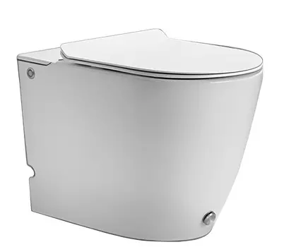 Унитаз приставной Ceruttispa Barbaria Pulse CT7264 с функцией импульсного смыва, с сиденьем микролифт, белый