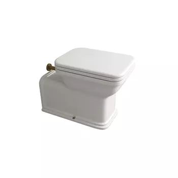 Унитаз приставной Kerasan Waldorf 37 см 411601 белый, без сиденья