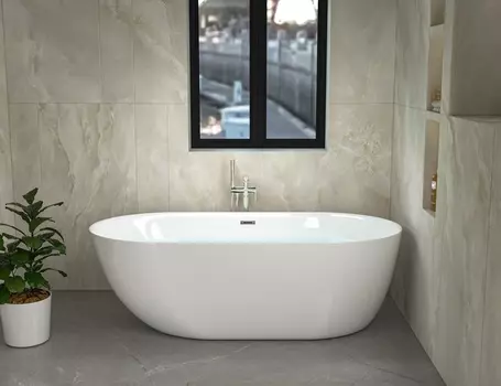 Ванна акриловая Ceruttispa Como 160x75 CT9901 отдельностоящая, белая