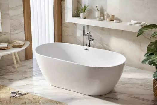 Ванна акриловая Ceruttispa d'ISEO 170x75 CT10509 отдельностоящая, белая