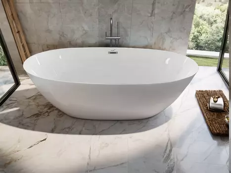 Ванна акриловая Ceruttispa Greta 170x80 CT10516 отдельностоящая, белая