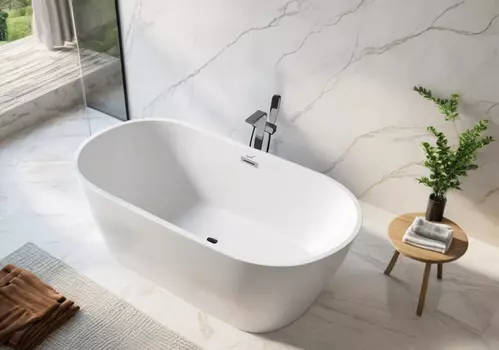 Ванна акриловая Ceruttispa Resia 170x75 CT10519 отдельностоящая, белая