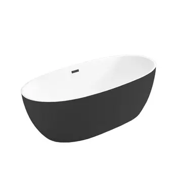 Ванна отдельностоящая Vincea 170x80 VBT-405-1700MB черно-белая