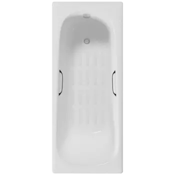 Ванна чугунная Delice Continental 180x80 DLR230627R-AS с отверстиями под ручки и антискользящим покрытием, белая