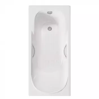 Ванна чугунная Delice Maestro 200х85 DLR230646R-AS с отверстиями под ручки и антискользящим покрытием, белая