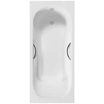 Ванна чугунная Delice Malibu 160x75 DLR230629R с отверстиями под ручки, белая