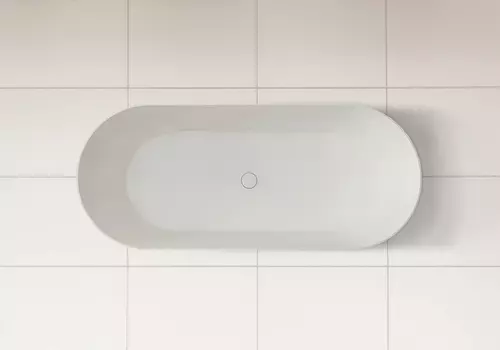 Ванна из искусственного камня Abber Stein 165x70 AS9622 белая