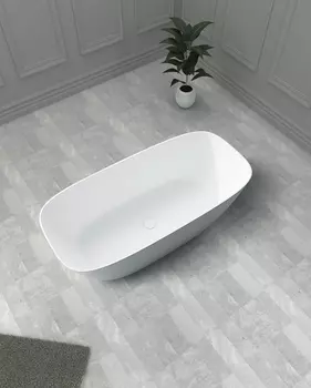 Ванна из искусственного камня Abber Stein 170x72 AS9612-1.7 белая