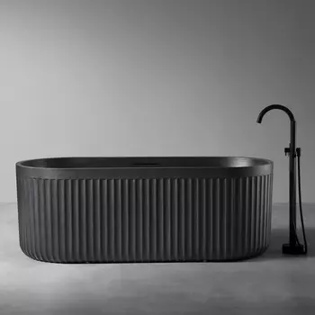 Ванна из искусственного камня Abber Stuttgart 170x75 AM9925B черная матовая