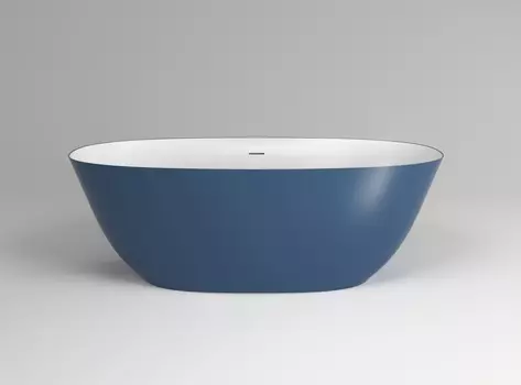 Ванна из искусственного камня Plumberia Selection Veloma 161x70 VELOMA 160BD белая, блу деним