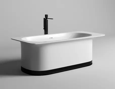 Ванна из искусственного камня Salini Ninfea S-stone 180x82 102721M белая матовая, отдельностоящая