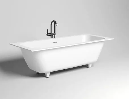 Ванна из искусственного камня Salini Orlanda Axis Kit S-Stone 180х80 103322M белая матовая, встраиваемая