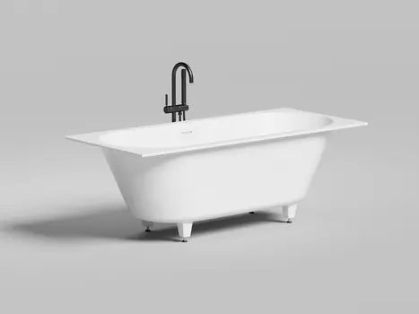 Ванна из искусственного камня Salini Ornella Axis Kit 170x75 103523M S-Stone белая матовая