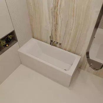 Ванна из искусственного камня Veconi Solita 170x80 SLTSLIM17080 белая